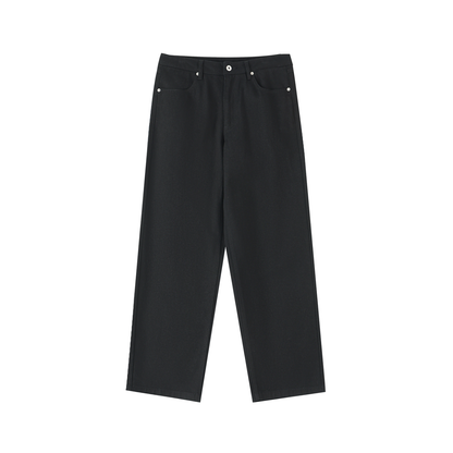 Cotton Straight-Leg Pants
