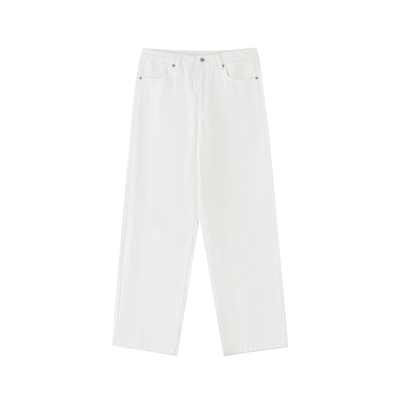 Cotton Straight-Leg Pants