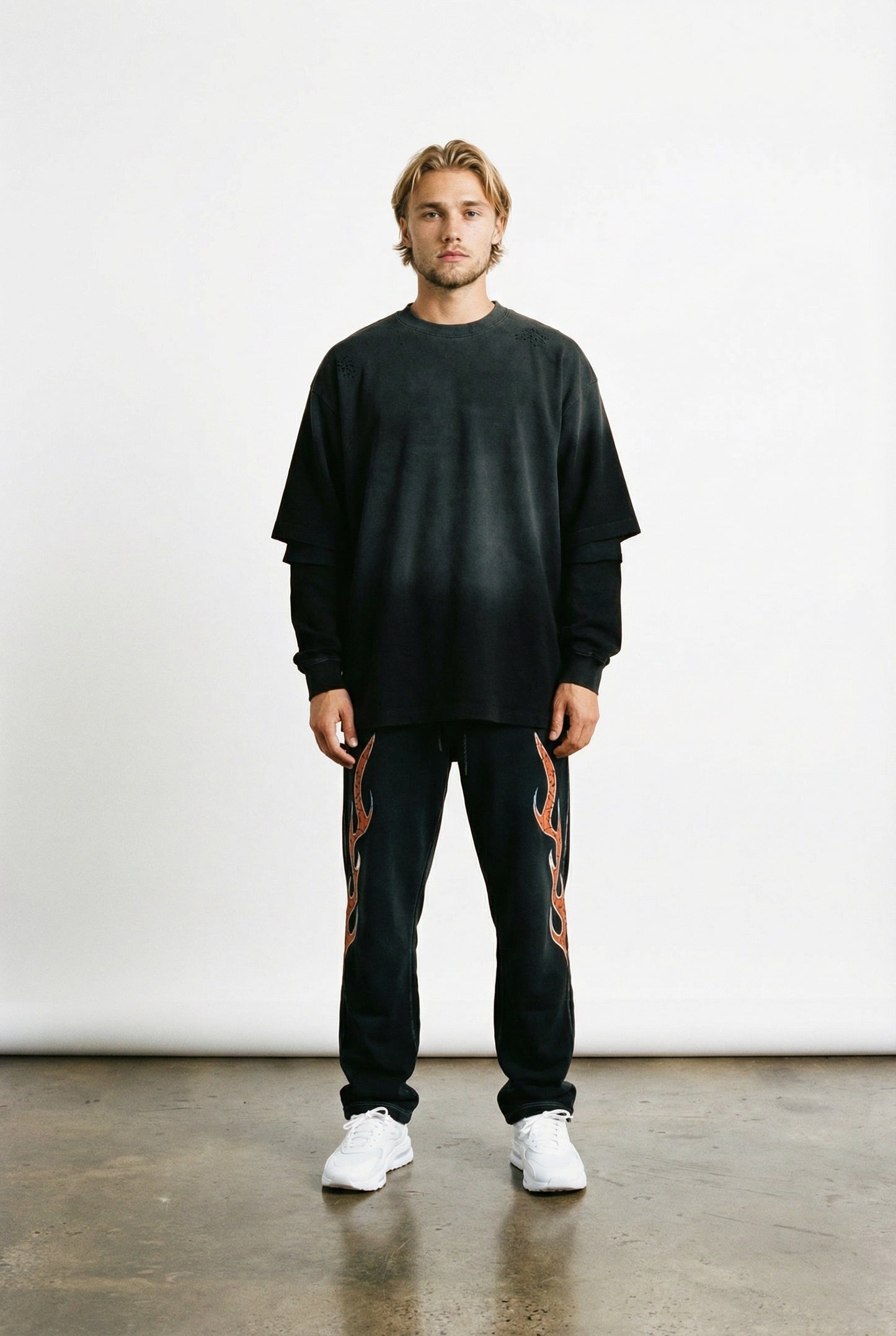 Frayed Two-Piece Sweat