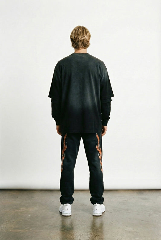 Frayed Two-Piece Sweat