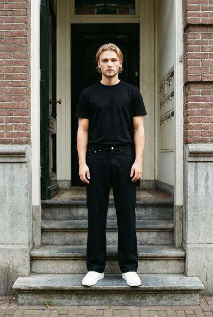 Cotton Straight-Leg Pants